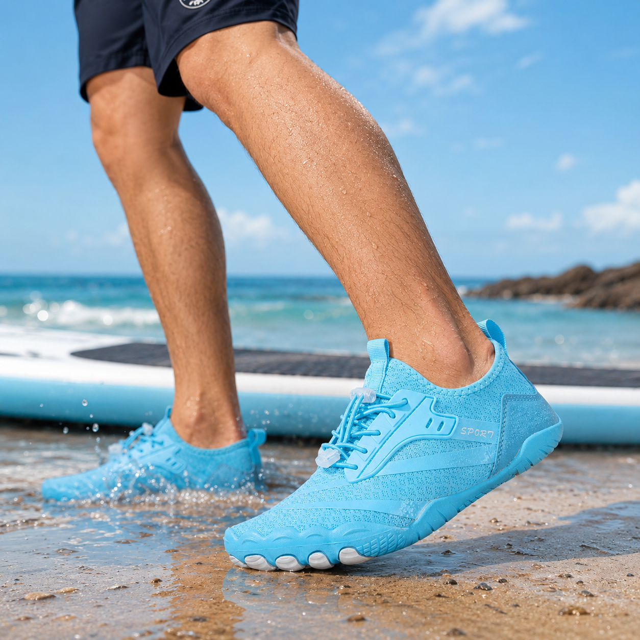 Naturnarr | Strideox Barfuß-Wasserschuhe | Schnelltrocknend rutschfest Strandschuh