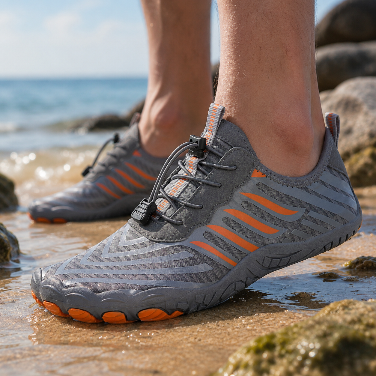 Naturnarr | Strideox Barfuß-Wasserschuhe | Schnelltrocknend rutschfest Strandschuh
